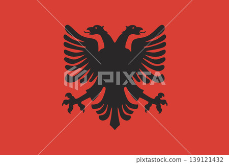 flag of the Democratic Government of Albania 1944 1946. Albanian national flag 139121432