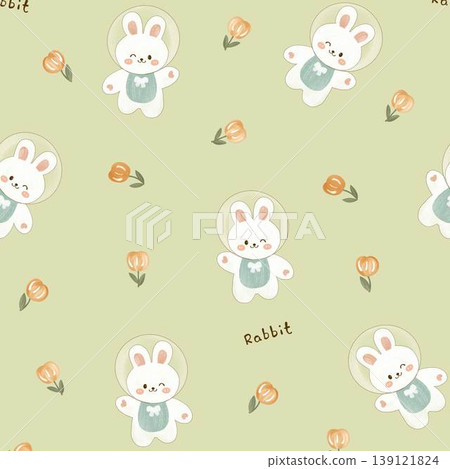 Collection of dreamy watercolor floral and whimsical seamless patterns in pastel tones 139121824