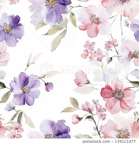 Collection of dreamy watercolor floral and whimsical seamless patterns in pastel tones Collection of dreamy watercolor floral and whimsical seamless patterns in pastel tones 139121877