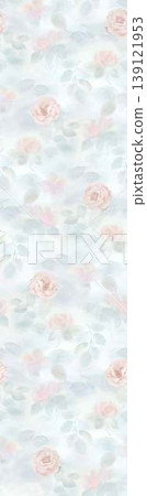 Collection of soft focus watercolor floral and botanical seamless patterns in pastel tones 139121953
