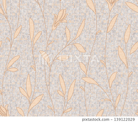 Collection of dreamy soft focus watercolor floral and nature seamless patterns 139122029
