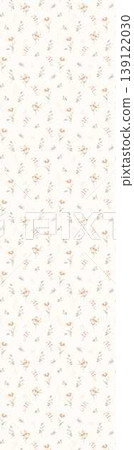 Collection of dreamy soft focus watercolor floral and nature seamless patterns 139122030