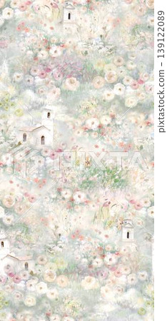 Collection of dreamy soft focus watercolor floral and nature seamless patterns Collection of dreamy soft focus watercolor floral and nature seamless patterns 139122089