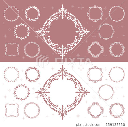 Luxury vintage style frame design set Luxury vintage style frame design set 139122330