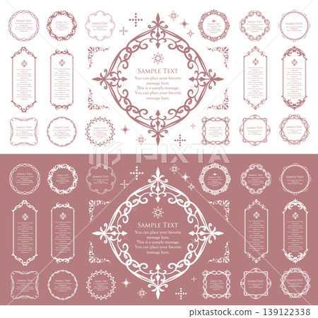 Luxury vintage style frame design set Luxury vintage style frame design set 139122338