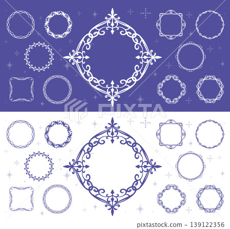 Luxury vintage style frame design set Luxury vintage style frame design set 139122356