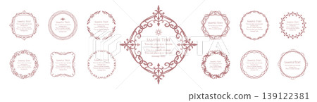 Luxury vintage style frame design set Luxury vintage style frame design set 139122381