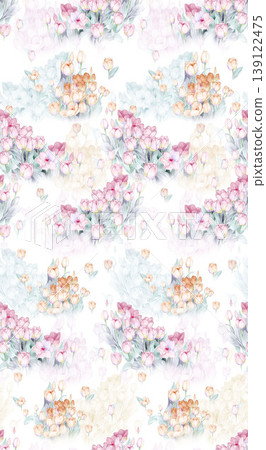 Collection of elegant soft focus watercolor floral and vintage seamless patterns Collection of elegant soft focus watercolor floral and vintage seamless patterns 139122475