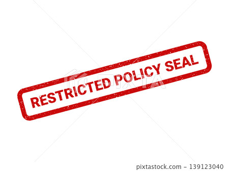 Textured rectangular stamp indicating a formal restricted policy approval or official endorsement of confidential guidelines Textured rectangular stamp indicating a formal restricted policy approval or official endorsement of confidential guidelines 139123040