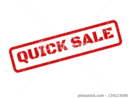 Textured red quick sale message on a rubber stamp ideal for marketing promotions and discount announcements Textured red quick sale message on a rubber stamp ideal for marketing promotions and discount announcements 139123090