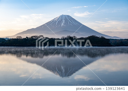 Mt. Fuji seen from Lake Shoin Mt. Fuji seen from Lake Shoin 139123641