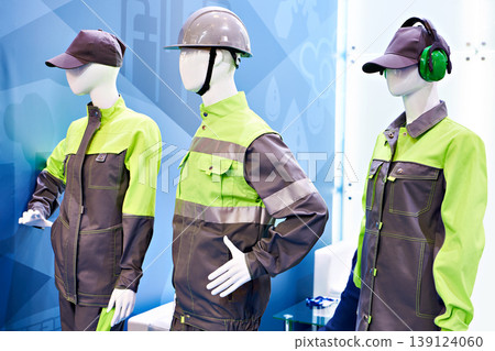 Mannequins in reflective work clothes Mannequins in reflective work clothes 139124060