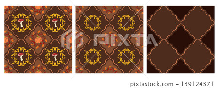 Pattern cute mushroom and forest motif for kids with autumn. Print and seamless fall background witch and cottagecore border. Fun textile from nature plus boho and vintage style. Pattern cute mushroom and forest motif for kids with autumn. Print and seamless fall background witch and cottagecore border. Fun textile from nature plus boho and vintage style. 139124371