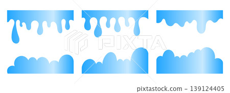 Shape separator curve for wave divider footer and website vector banner. Design web page for top header river and bottom set form. Shape corner wavy for wave background border and divider water line. 139124405