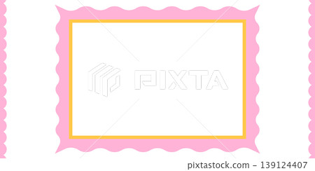 Frame kawaii template and cute border with trendy lace valentine. Vector square funky and rectangle bow notebook with style simple photo. Design frame vintage and easter cute doodle. 139124407