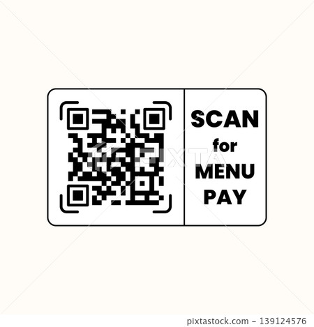 QR code badge with scan me cta. Works well for business cards, store signage, and digital payment information 139124576