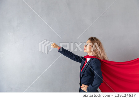 Successful superhero businesswoman in the office Successful superhero businesswoman in the office 139124637