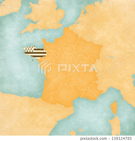 Map of France - Brittany Map of France - Brittany 139124785