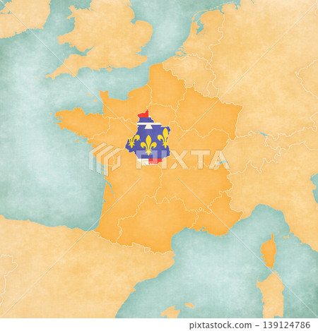 Map of France - Centre-Val de Loire Map of France - Centre-Val de Loire 139124786