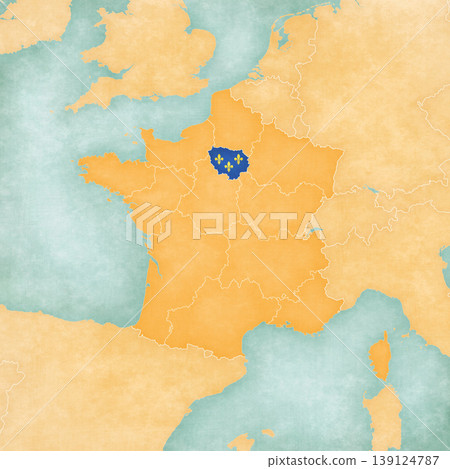 Map of France - Ile-de-France Map of France - Ile-de-France 139124787