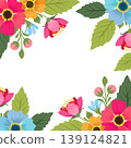 flower garden decorative frame template 139124821
