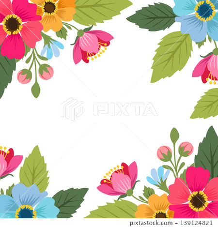 flower garden decorative frame template flower garden decorative frame template 139124821