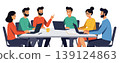 Business team meeting office laptop group 139124863