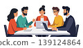 Business team meeting at office desk 139124864