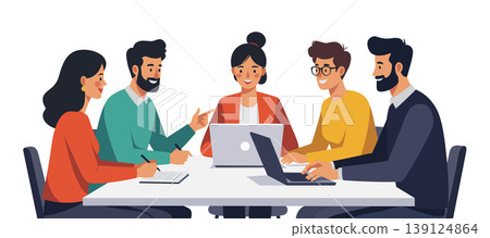 Business team meeting at office desk Business team meeting at office desk 139124864
