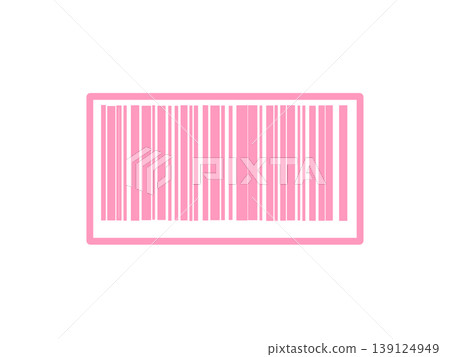Barcode Simple Pink Barcode Simple Pink 139124949