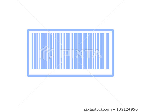Barcode Simple Blue Barcode Simple Blue 139124950
