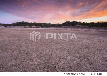 Desert soil in a dry lagoon, La Pampa province, Patagonia, Argentina. Desert soil in a dry lagoon, La Pampa province, Patagonia, Argentina. 139126069