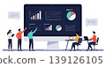 Data dashboard screen business team analyze 139126105