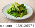 Mustard-dressed komatsuna (Japanese mustard spinach) 139126574