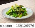 Mustard-dressed komatsuna (Japanese mustard spinach) 139126576