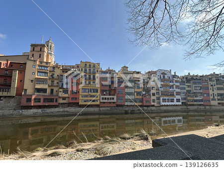 Streetscape of Girona, a suburb of Barcelona Streetscape of Girona, a suburb of Barcelona 139126635