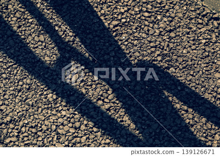 shadow on the asphalt shadow on the asphalt 139126671