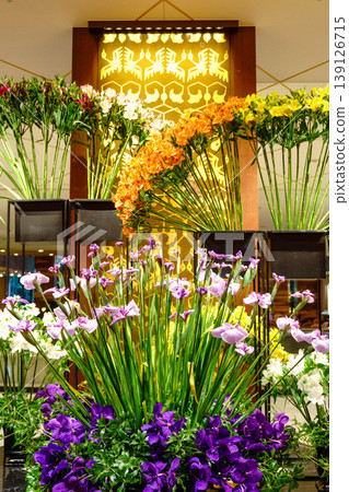 Early summer flower arrangement in the hotel lobby 139126715