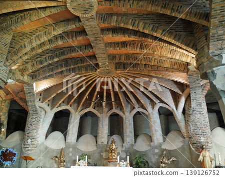Crypt of Colonia Güell Church in the suburbs of Barcelona Crypt of Colonia Güell Church in the suburbs of Barcelona 139126752
