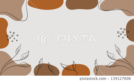 Abstract Organic Shapes Background Hand Drawn Botanical.Vector Illustration 139127606