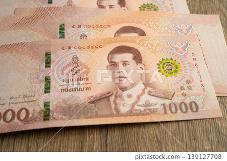 Thai baht banknote money, investment economy, accounting business and banking. Thai baht banknote money, investment economy, accounting business and banking. 139127708