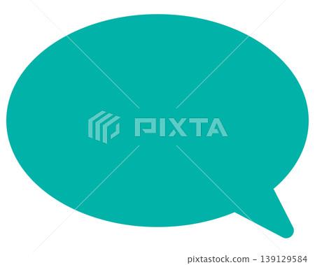 Simple color speech bubble round shape Simple color speech bubble round shape 139129584