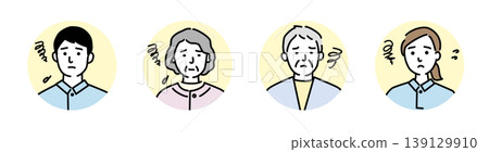 老年人和護理人員圖標集 老年人和護理人員圖標集 139129910