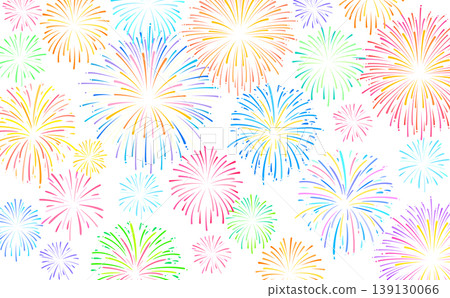 Colorful fireworks pattern background_horizontal Colorful fireworks pattern background_horizontal 139130066