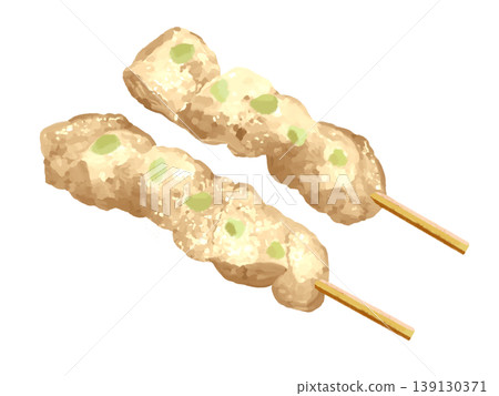 Yakitori (chicken breast) with wasabi Yakitori (chicken breast) with wasabi 139130371