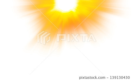 Golden sunlight rays shining from above onto a transparent background. Golden sunlight rays shining from above onto a transparent background. 139130430