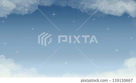 Background image of a starry sky surrounded by clouds. Features a soft gradient sky and sparkling stars. Includes space for copying. Background image of a starry sky surrounded by clouds. Features a soft gradient sky and sparkling stars. Includes space for copying. 139130667
