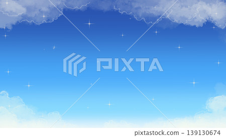 以繁星點點、雲朵環繞的夜空為背景圖。天空呈現柔和的漸變效果,繁星閃爍。留有文字空間。 以繁星點點、雲朵環繞的夜空為背景圖。天空呈現柔和的漸變效果,繁星閃爍。留有文字空間。 139130674