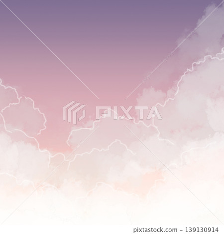 Background material of a sky and clouds with a soft gradient. Natural background of fluffy clouds with a white border. Copy space included. Background material of a sky and clouds with a soft gradient. Natural background of fluffy clouds with a white border. Copy space included. 139130914