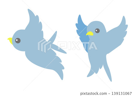 Blue bird illustration set Blue bird illustration set 139131067